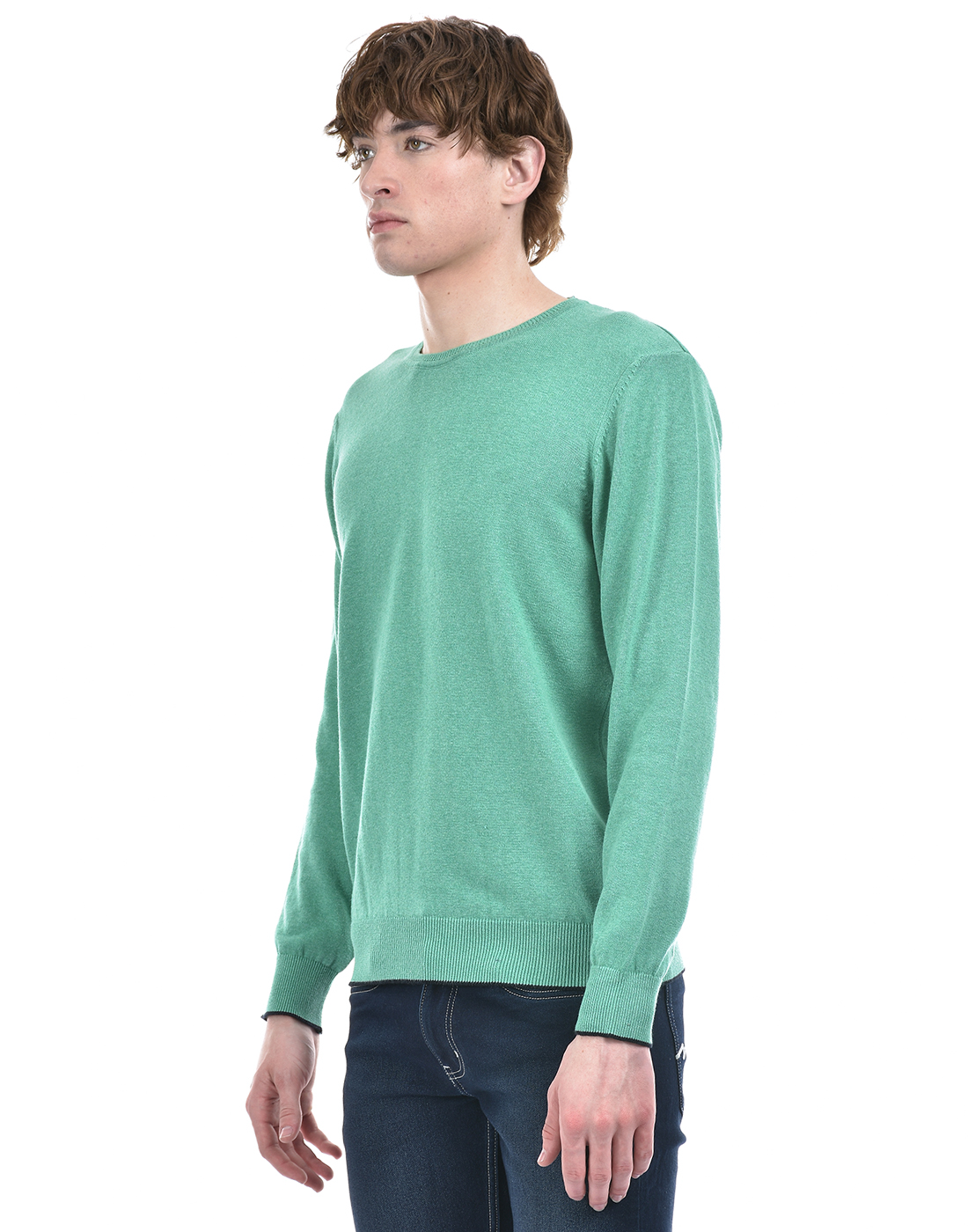 Numero Uno Men Solid Green Sweater